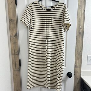 Striped Black and Cream Dress